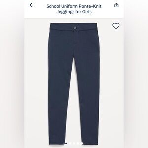 2 PAIRS Old Navy size 14 Navy Ponte-Knit Jeggings for Girls BNWT
